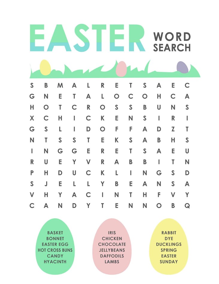 Free Printable Easter Word Searches