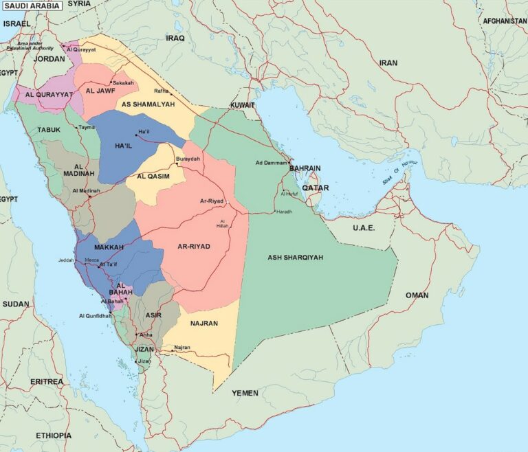 Saudi Arabia Map Printable - template.insidethehood.com