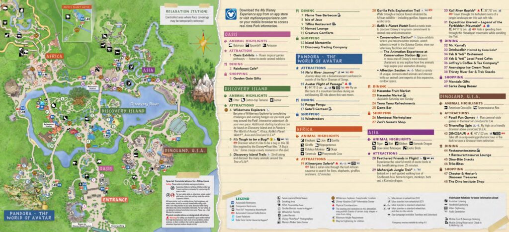 Animal Kingdom Map Walt Disney World Updated December 2020