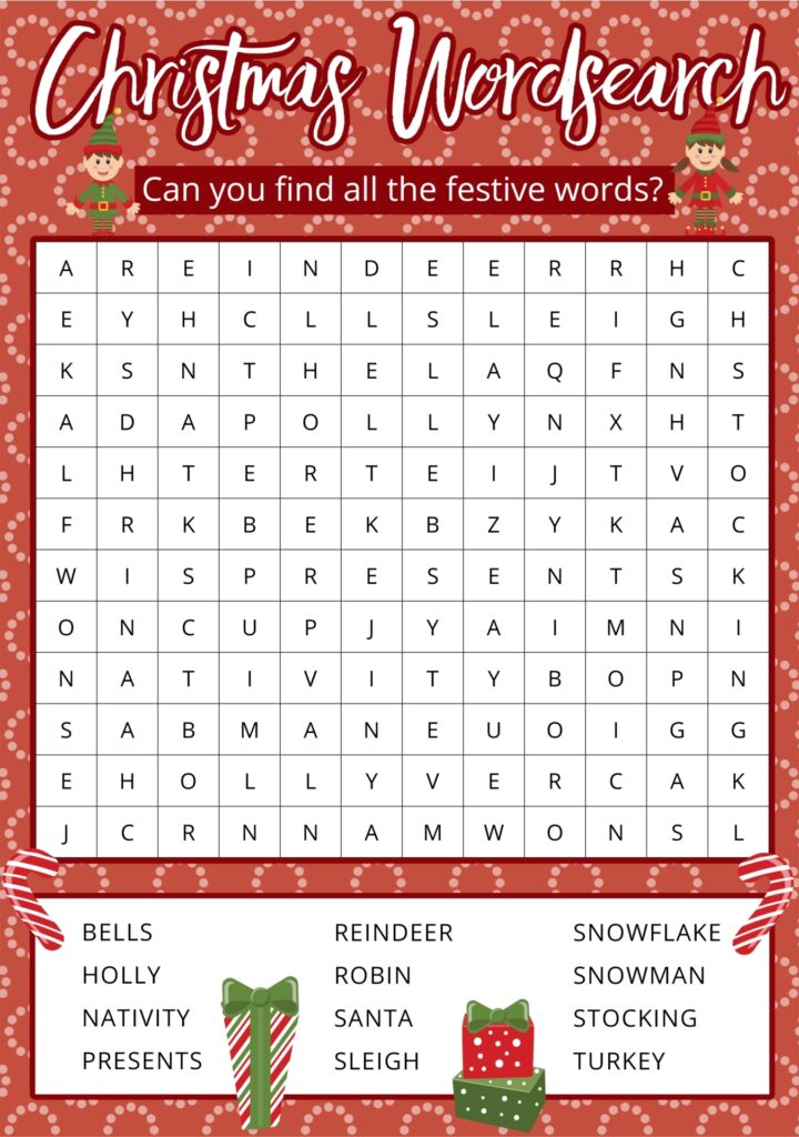 Christmas Word Search Puzzles 10 Free PDF Printables Printablee