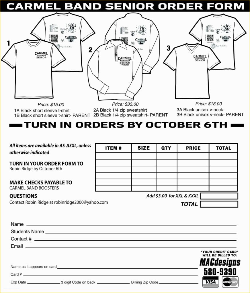 Free Shirt Order Form Template Of Free Templates Custom T Shirt Order