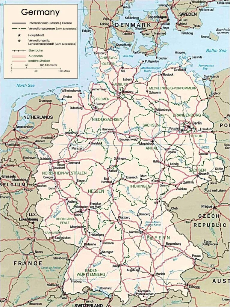 Germany Maps Printable Maps Of Germany For Download