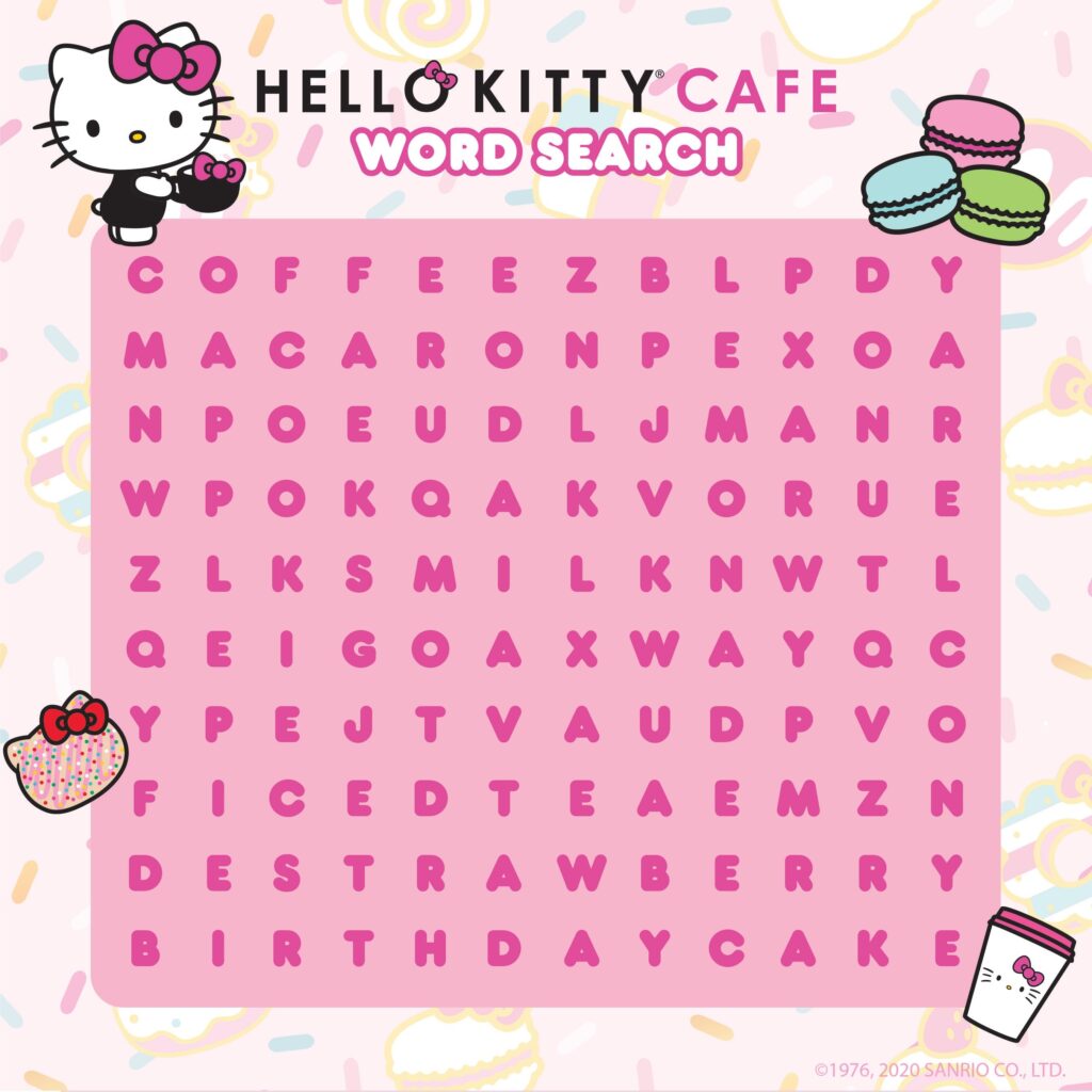 Hello Kitty Word Search Printables Letter Words Unleashed