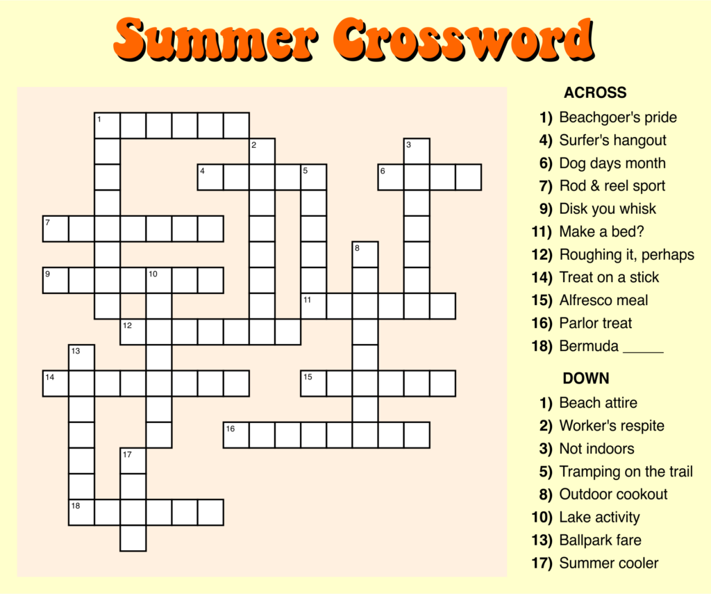 Large Print Printable Crossword Puzzles Customize And Print Super