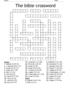 Printable Biblical Crossword Puzzles template insidethehood com Printable Biblical Crossword Puzzles template insidethehood com