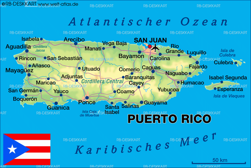 Puerto Rico Printable Map - template.insidethehood.com