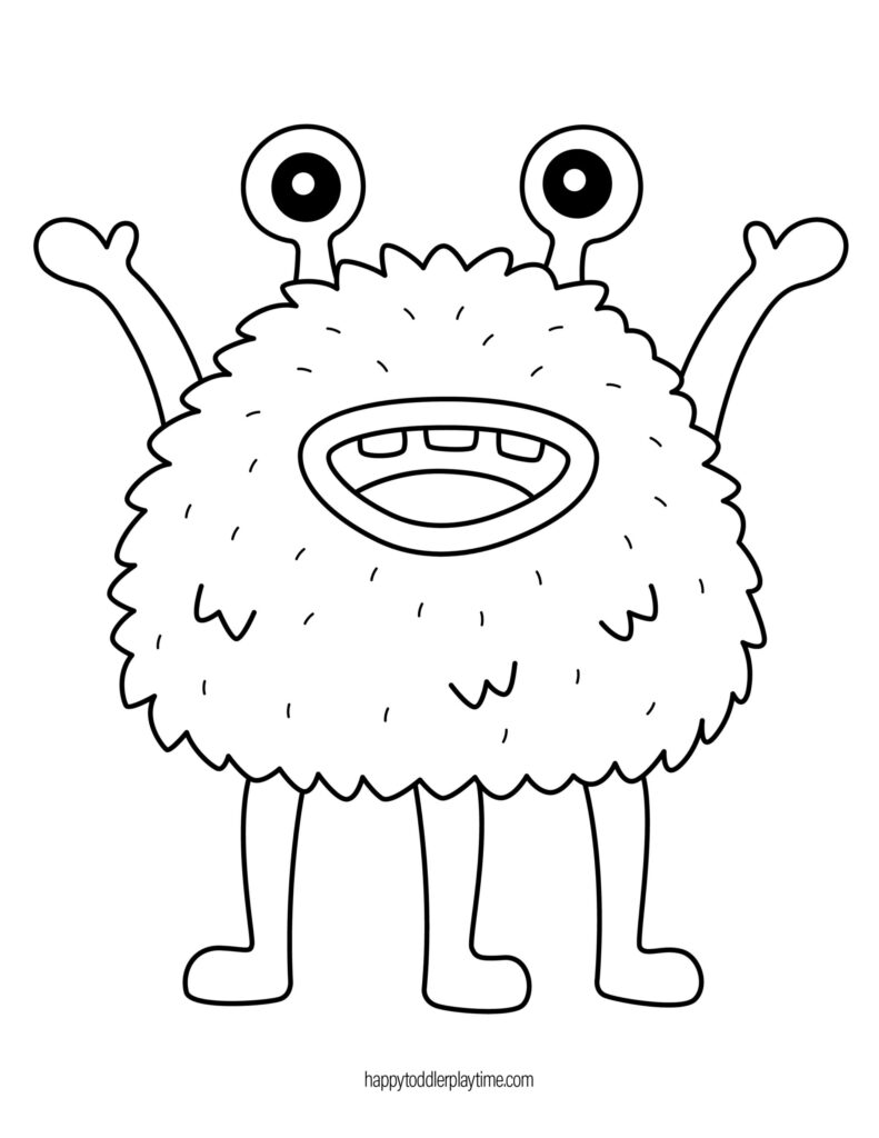 Printable Monster Templates For Kids Activities And Crafts Happy