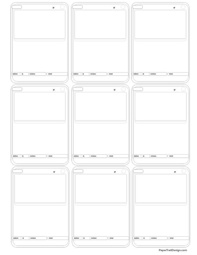 Printable Pokemon Card Template