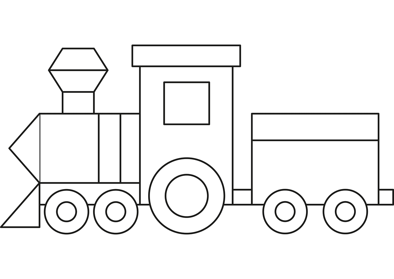 Printable Train Template