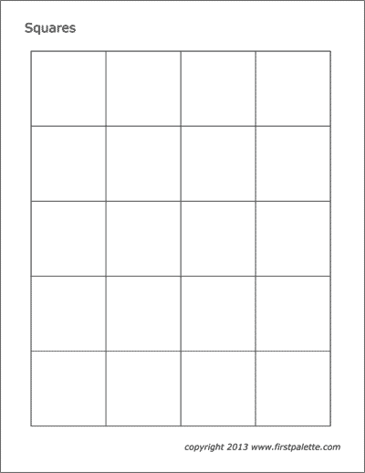 Squares Free Printable Templates Coloring Pages FirstPalette