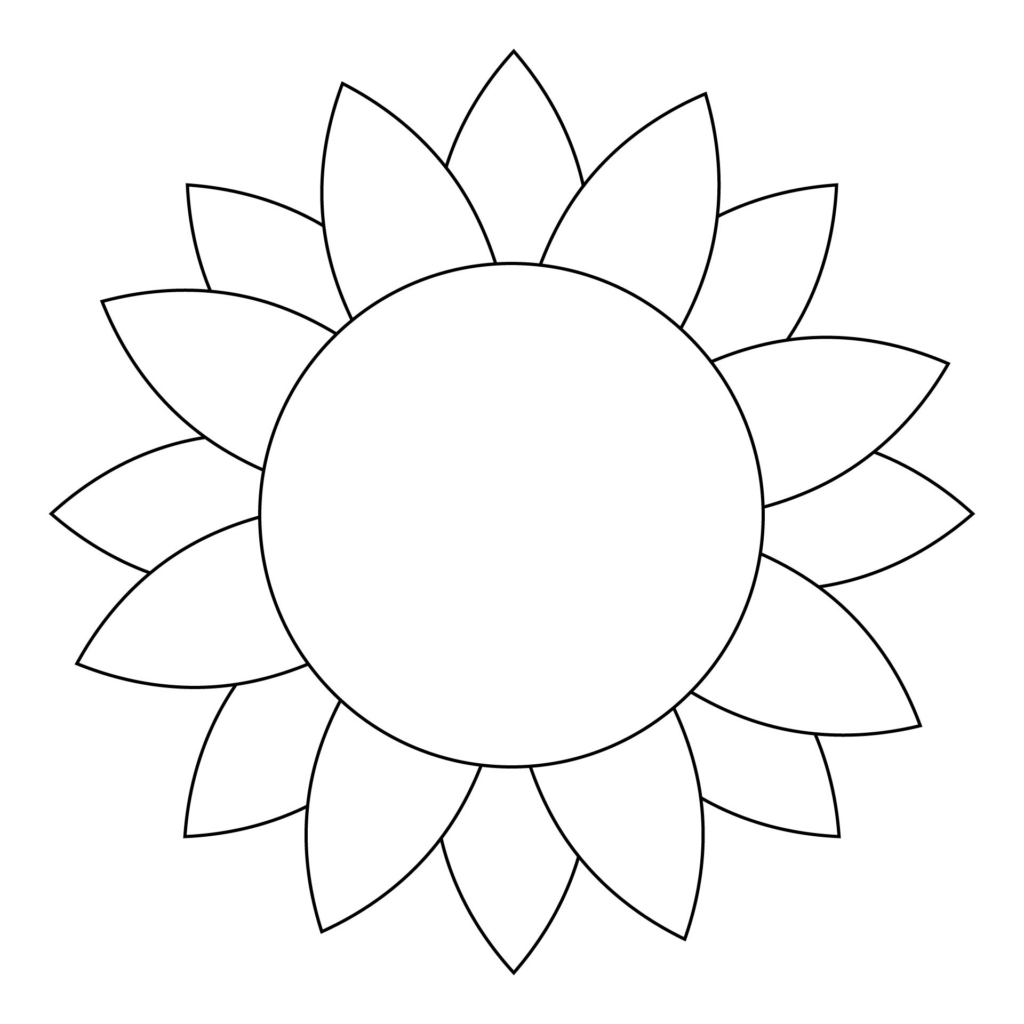 Sunflower Cut Out Template 10 Free PDF Printables Printablee