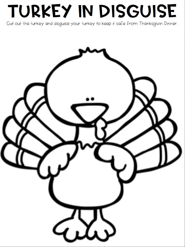 Turkey Disguise Template Printable