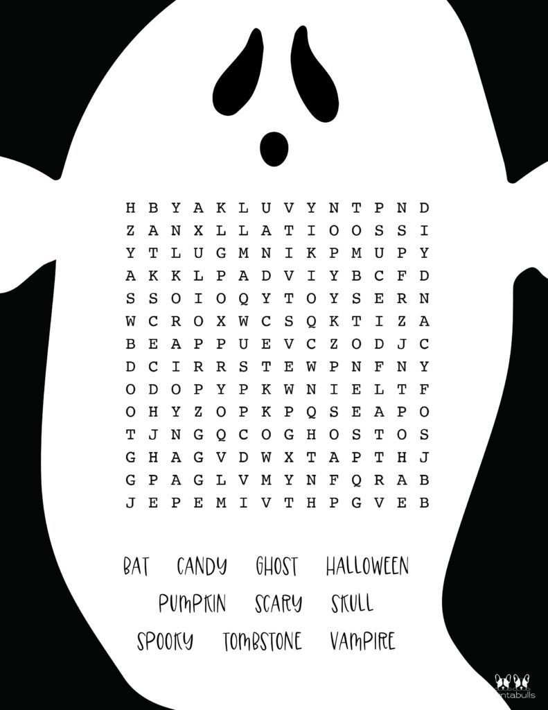 Word Search Medium 1 Halloween Word Search Halloween Words