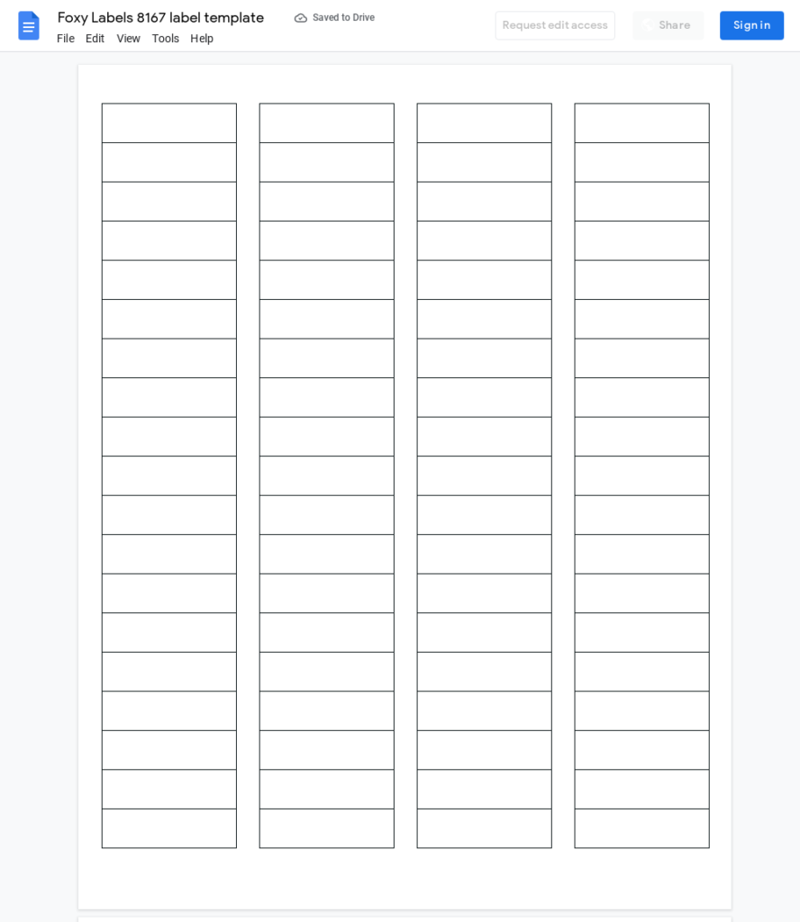 Avery 8167 Template Google Docs Google Sheets Foxy Labels