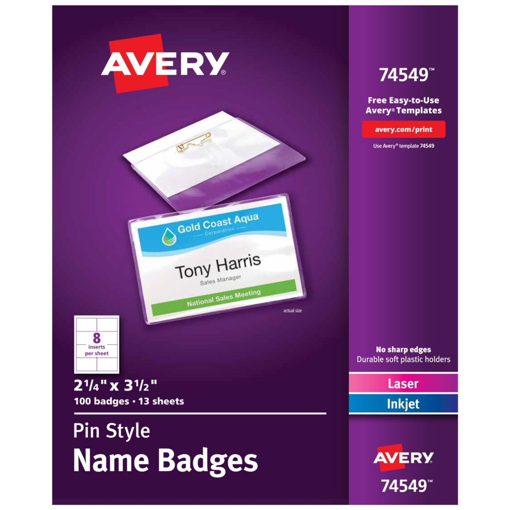 Avery Name Badges Template