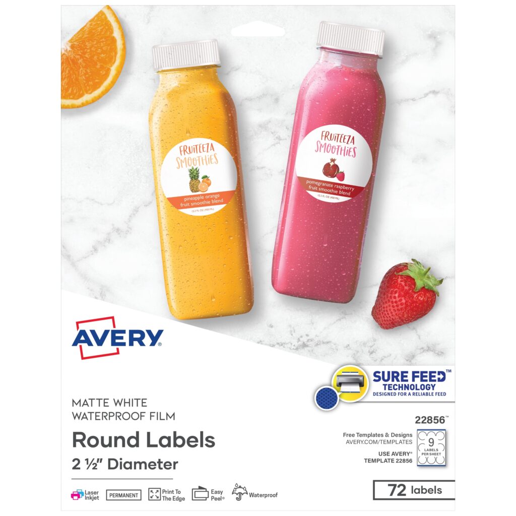 Avery Printable Waterproof Labels