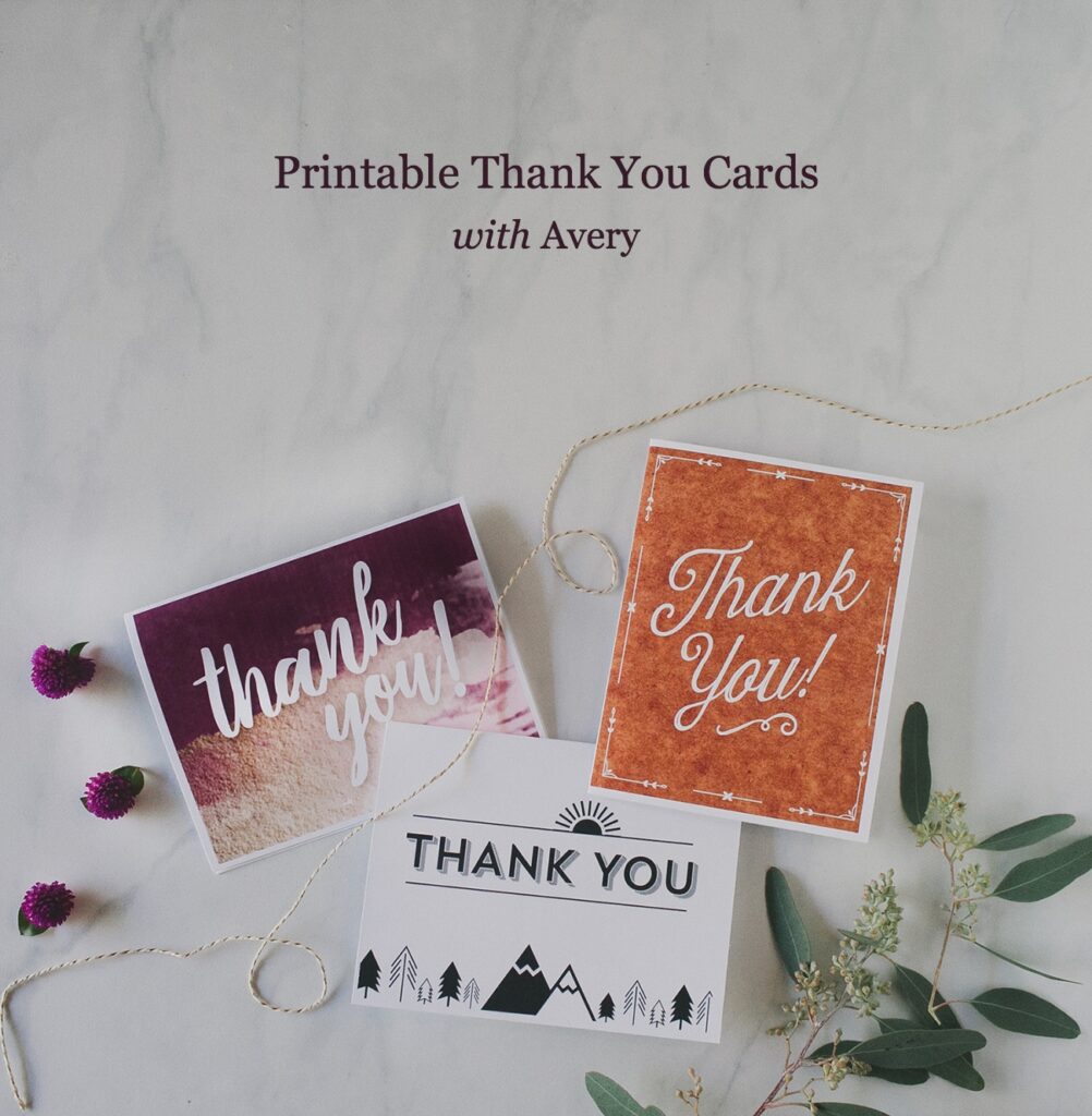 Printable Thank You Cards Green Wedding Shoes