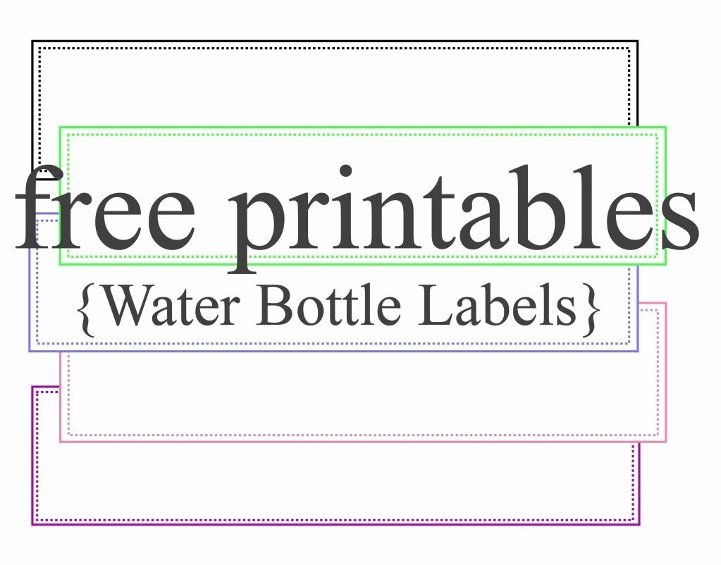 Water Bottle Label Template Avery