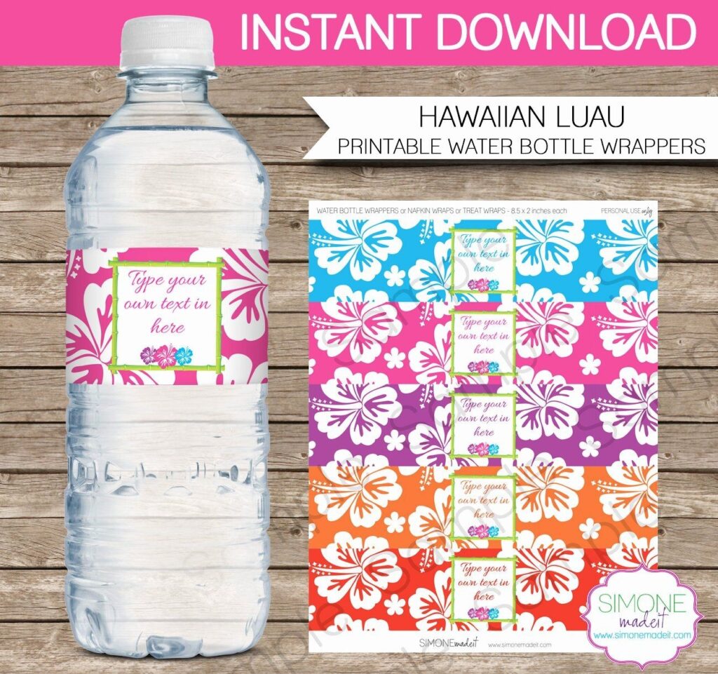 Water Bottle Printable Labels